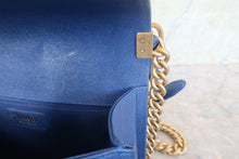 Load image into Gallery viewer, CHANEL LeBOY CHANEL chain shoulder bag Caviar skin Blue/Gold hadware Shoulder bag 700120120