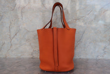 將圖片載入圖庫檢視器 HERMES/エルメス ピコタンMM トリヨンクレマンス オレンジ □M刻印 ハンドバッグ 700110048