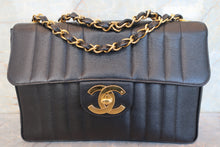 Load image into Gallery viewer, CHANEL Big Matelasse single flap chain shoulder bag Caviar skin Black/Gold hadware Shoulder bag 700100035