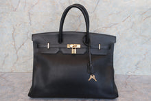 画像をギャラリービューアに読み込む, HERMES/エルメス バーキン40 トゴ ブラック 〇X刻印 ハンドバッグ 700110015