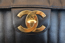 Load image into Gallery viewer, CHANEL Big Matelasse single flap chain shoulder bag Caviar skin Black/Gold hadware Shoulder bag 700100035