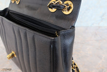 Load image into Gallery viewer, CHANEL Big Matelasse single flap chain shoulder bag Caviar skin Black/Gold hadware Shoulder bag 700100035
