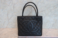 Load image into Gallery viewer, CHANEL Medallion Tote Caviar skin Black/Silver hadware Tote bag 700080197