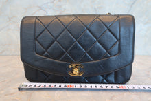Load image into Gallery viewer, CHANEL  Diana matelasse chain shoulder bag Lambskin Black/Gold hadware Shoulder bag 700080191
