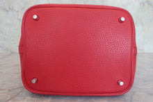 Load image into Gallery viewer, HERMES PICOTIN LOCK MM Clemence leather Rouge casaque X Engraving Hand bag 800070156