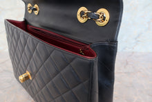 Load image into Gallery viewer, CHANEL Big Matelasse Single flap chain shoulder bag Lambskin Black/Gold hadware Shoulder bag 700090180