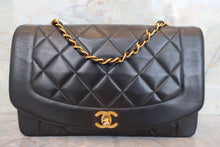 画像をギャラリービューアに読み込む, CHANEL/シャネル ダイアナマトラッセチェーンショルダーバッグ ラムスキン ブラック/ゴールド金具 ショルダーバッグ 700110054