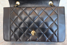 Load image into Gallery viewer, CHANEL  Diana matelasse chain shoulder bag Lambskin Black/Gold hadware Shoulder bag 700090239