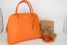 画像をギャラリービューアに読み込む, HERMES/エルメス ボリード31 ヴォーガリバー オレンジ □B刻印 ショルダーバッグ 800100095