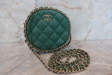 画像をギャラリービューアに読み込む, CHANEL/シャネル ココマークラウンドチェーンショルダーバッグ ラムスキン グリーン/ゴールド金具 ショルダーバッグ 700110042