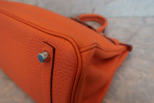 Load image into Gallery viewer, HERMES BIRKIN 30 Clemence leather Orange □K Engraving Hand bag 700120078