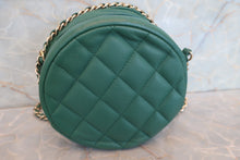 画像をギャラリービューアに読み込む, CHANEL/シャネル ココマークラウンドチェーンショルダーバッグ ラムスキン グリーン/ゴールド金具 ショルダーバッグ 700110042
