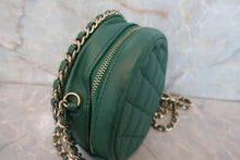 画像をギャラリービューアに読み込む, CHANEL/シャネル ココマークラウンドチェーンショルダーバッグ ラムスキン グリーン/ゴールド金具 ショルダーバッグ 700110042