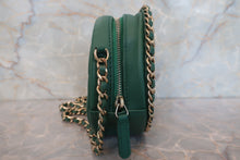 画像をギャラリービューアに読み込む, CHANEL/シャネル ココマークラウンドチェーンショルダーバッグ ラムスキン グリーン/ゴールド金具 ショルダーバッグ 700110042