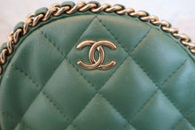 画像をギャラリービューアに読み込む, CHANEL/シャネル ココマークラウンドチェーンショルダーバッグ ラムスキン グリーン/ゴールド金具 ショルダーバッグ 700110042