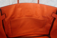 Load image into Gallery viewer, HERMES BIRKIN 30 Clemence leather Orange □K Engraving Hand bag 700120078
