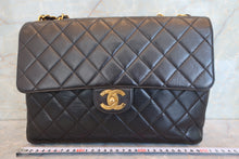 画像をギャラリービューアに読み込む, CHANEL/シャネル 中マトラッセシングルフラップチェーンショルダーバッグ ラムスキン ブラック/ゴールド金具 ショルダーバッグ 700110049