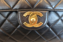 画像をギャラリービューアに読み込む, CHANEL/シャネル 中マトラッセシングルフラップチェーンショルダーバッグ ラムスキン ブラック/ゴールド金具 ショルダーバッグ 700110049
