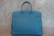 Load image into Gallery viewer, HERMES BIRKIN 35 Bi-color Togo leather Blue jean/Navy □J Engraving Hand bag 700120096