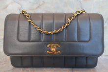 Load image into Gallery viewer, CHANEL Mademoiselle chain shoulder bag Lambskin Gray/Gold hadware Shoulder bag 700080185