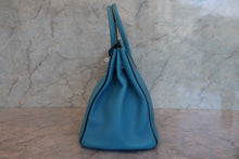 Load image into Gallery viewer, HERMES BIRKIN 35 Bi-color Togo leather Blue jean/Navy □J Engraving Hand bag 700120096