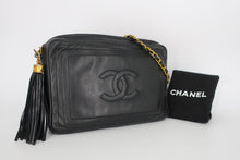 画像をギャラリービューアに読み込む, CHANEL/シャネル ココマークフリンジショルダーバッグ ラムスキン ブラック/ゴールド金具 ショルダーバッグ 800090176