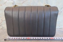 Load image into Gallery viewer, CHANEL Mademoiselle chain shoulder bag Lambskin Gray/Gold hadware Shoulder bag 700080185