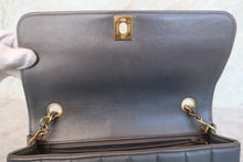 Load image into Gallery viewer, CHANEL Mademoiselle chain shoulder bag Lambskin Gray/Gold hadware Shoulder bag 700080185