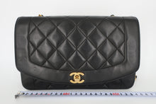 画像をギャラリービューアに読み込む, CHANEL/シャネル ダイアナマトラッセチェーンショルダーバッグ ラムスキン ブラック/ゴールド金具 ショルダーバッグ 800100064