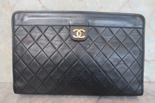 画像をギャラリービューアに読み込む, CHANEL/シャネル マトラッセクラッチバッグ ラムスキン ブラック/ゴールド金具 クラッチバッグ 800010109