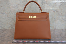 将图片加载到图库查看器,HERMES KELLY 32 Graine Couchevel leather Gold □C刻印 Shoulder bag 800050070