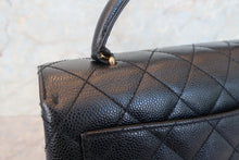 Load image into Gallery viewer, CHANEL Matelasse hand bag Caviar skin Black/Gold hadware Hand bag 700080195
