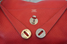 Load image into Gallery viewer, HERMES LINDY 34 Clemence leather Rouge casaque □Q Engraving Shoulder bag 700120131