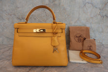將圖片載入圖庫檢視器 HERMES/エルメス ケリー28 クシュベル ジョーヌ □A刻印 ショルダーバッグ 800010149