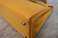 將圖片載入圖庫檢視器 HERMES/エルメス ケリー28 クシュベル ジョーヌ □A刻印 ショルダーバッグ 800010149