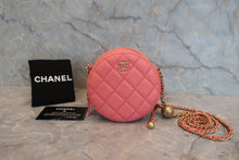 画像をギャラリービューアに読み込む, CHANEL/シャネル マトラッセラウンドチェーンショルダーバッグ ラムスキン ピンク/ゴールド金具 ショルダーバッグ 800040092
