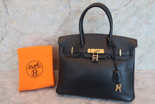 画像をギャラリービューアに読み込む, HERMES/エルメス バーキン30 トリヨンクレマンス ブラック □H刻印 ハンドバッグ 700070197