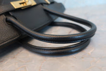 画像をギャラリービューアに読み込む, HERMES/エルメス バーキン30 トリヨンクレマンス ブラック □H刻印 ハンドバッグ 700070197