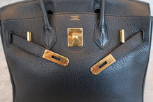 画像をギャラリービューアに読み込む, HERMES/エルメス バーキン30 トリヨンクレマンス ブラック □H刻印 ハンドバッグ 700070197