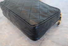 Load image into Gallery viewer, CHANEL Matelasse fringe chain shoulder bag Lambskin Black/Gold hadware Shoulder bag 700080205