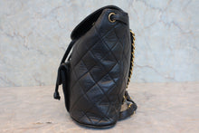 將圖片載入圖庫檢視器 CHANEL/シャネル マトラッセチェーンリュック ラムスキン ブラック/ゴールド金具 リュック 800040037