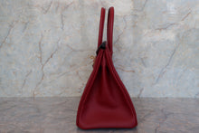 將圖片載入圖庫檢視器 HERMES/エルメス バーキン30 ヴォーエプソン ルージュグレナ A刻印 ハンドバッグ 700100036