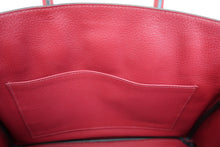 將圖片載入圖庫檢視器 HERMES/エルメス バーキン30 ヴォーエプソン ルージュグレナ A刻印 ハンドバッグ 700100036
