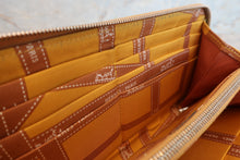 Load image into Gallery viewer, HERMES  Azapp Long Silkin Epsom leather/Silk Gold □O Engraving Wallet 700070222