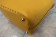 将图片加载到图库查看器,HERMES PICOTIN LOCK PM Tressage Epsom leather Jaune ambre/Brique/White C刻印 Hand bag 800040068