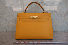 画像をギャラリービューアに読み込む, HERMES/エルメス ケリー32 クシュベル ジョーヌ ○W刻印 ショルダーバッグ 800070060
