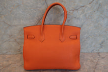 Load image into Gallery viewer, HERMES BIRKIN 30 Togo leather Orange □L Engraving Hand bag 700080142