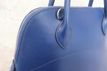 將圖片載入圖庫檢視器 HERMES/エルメス ボリード31 ボックスカーフ ブルー □J刻印 ハンドバッグ 800010167