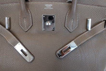 Load image into Gallery viewer, HERMES BIRKIN 30 Togo leather Etoupe gray R Engraving Hand bag 700100005