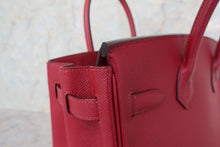 將圖片載入圖庫檢視器 HERMES/エルメス バーキン30 ヴォーエプソン ルージュグレナ A刻印 ハンドバッグ 700100036